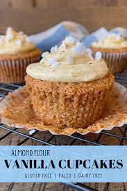 Almond Flour Vanilla Cupcakes Paleo Bake It Paleo Recipe Grain Free Cupcakes Almond Flour Cupcake Recipe Paleo Cupcakes Recipes