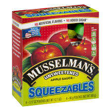 squeezables unsweetened apple sauce