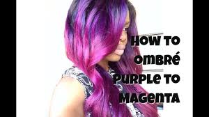 Black hair is a good base for the bright pink accentuation. How To Ombre Purple To Pink Mariaantoinettetv Youtube