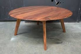 Retro round coffee table with solid wood tabletop metal legs living room table. Retro 1000mm Round Coffee Table Solid Tasmanian Blackwood Ebay