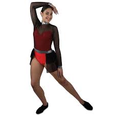 Contemporary dance costume 2 piece 2020. Adult Small Black And Red Jazz Costume With Sequins Black Sapphire Design