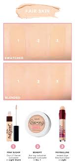 Shade Matcher Concealer Swatches For Benefit Maybelline