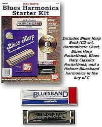 mel bay blues harmonica starter kit includes blues harp book cd set