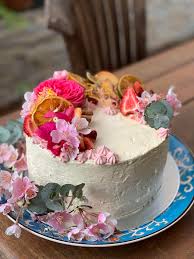 Birthdays are the perfect excuse for savouring delicious cakes! My First Commissioned Cake For An 80th Birthday Cherry Blossom Themed Browned Butter Vanilla Cake With Chai Spiced Brown Butter Swiss Meringue Cakes