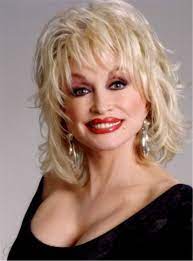 Dolly Parton Blond Mid Length Synthetic Capless Wigs For Older Women 14 Inches Dolly Parton Wigs Hair Styles Medium Hair Styles