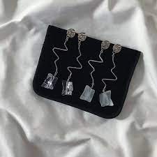 ミックスウェーブロングピアス ビンテージリボンピアス ピアス ハンドメイドピアス アクセサリー ハンドメイドアクセサリー いいね返し シルバーアクセサリー ゴールドアクセサリー ゴ ハンドメイド アクセサリー ヴィンテージ