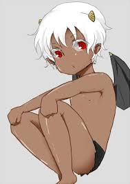 Male anime dark skin white hair. Pin On Brown Skinned Anime