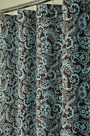 Brown Blue Paisley Shower Curtain 72 X 78 Long By Pondlilly 139 99 Paisley Shower Curtain Cute Home Decor Western Bathrooms