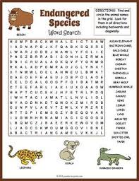 Endangered Species Word Search Fun Endangered Fun Search Species Word In 2020 Endangered Species Lessons Endangered Species Activities Endangered Animals Project