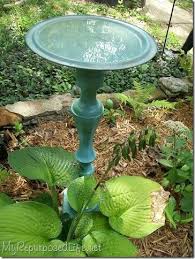Bird Bath With Solar Light And Planter Diy Birdbath Diy Bird Bath Bird Bath Bird Bath Planter