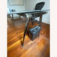 Ikea sofa big desk ikea computer desk office guest room ikea desk ikea desk small home offices guest bedroom decor. Ikea Galant Black Glass Work Desk Aptdeco