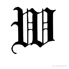 English Gothic Font Alphabet W Old English Alphabet Old English English Alphabet