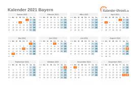 Eine detailierte übersicht der schulferien gibt es hier. Feiertage 2021 Bayern Kalender