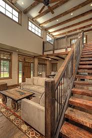 Great Country Staircase Rustic Stairs Rustic Staircase Metal Building Homes