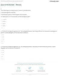 You need to comprehend how to project cash flow. Quiz Worksheet Meiosis Study Com