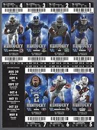 Details About 2014 Nfl Kentucky Wildcats Full Unused Football Tickets Entire Home Season