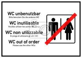 Türtoiletten, ideal für jeden zweck. Ks305 Kombi Schild Deutsch Wc Unbenutzbar Toilettenschild Fototapete Fototapeten Poster Din Informationstafel Myloview De