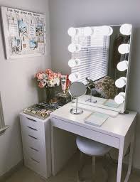 Cute Vanity Set Up Perfect For Small Places I Purchased The Mirror From Impressions Vanity And The Desk And Drawe Stylish Bedroom Vanity Set Up Bedroom Vanity