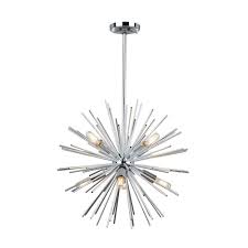 Modern ceiling lighting flushmount light fixture for bedroom bathroom features: Sunburst Ac11443ch Chandelier Artcraft Lighting