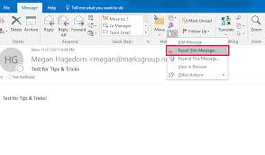 When the recall this message dialog popping up, under are you sure you want to, select your desired option. Office 365 Recall Emails In Outlook The Marks Group Small Business Consulting Crm Consultancy