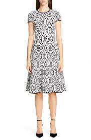 Women S St John Collection Artisanal Ikat Jacquard Sweater Dress Size 14 Black Nordstrom Dresses Dresses Women S Fashion Dresses