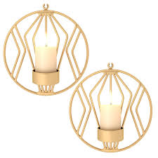 With many styles, sizes, and designs to choose from, it is using wall mounted candle holders or candle holder sconces is a great way to add candles to your home décor without taking up valuable table or. Pasutewel Wall Mounted Candle Holder Set Of 2 Tea Light Candle Sconces Metal Wall Decor For Home Living Room Wedding Events Gold Buy Online In Bahamas At Bahamas Desertcart Com Productid 132132864