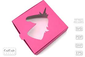 Download Unicorn Bow Box Svg For 3 And 4 Inch Bows Square 1209189 Cut Files Design Bundles
