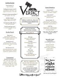 The verdict on the square. The Verdict On The Square Menu In Graham North Carolina Usa
