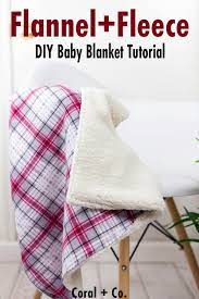 Place your fabrics right sides together and sew using a 1/4' seam allowance, leaving an opening at the end to turn. How To Make A Sherpa Fleece Blanket Diy With Flannel Video Coral Co