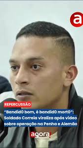 📍O policial militar Diego Santana Correa Oliveira, conhecido como Soldado  Correia, ganhou repercussão nacional após a divulgação de um vídeo  publicado nesta terça-feira (4), em meio às reações à ...
