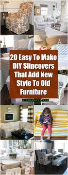 Making diy slipcovers for your arm chairs is a wonderful way to completely change their look without buying a whole new set of chairs. 20 Easy To Make Diy Slipcovers That Add New Style To Old Furniture Diy Crafts