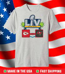 Nfl Super Bowl Lv 55 Kansas City Chiefs Vs Tampa Bay Buccaneers T Shirt Teefilm In 2021 Super Bowl Kansas City Chiefs Tampa Bay Buccaneers