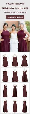 Burgundy Plus Size Bridesmaid Dresses Short And Long Are Freely Custom Made To Ensure A Perfect F Short Bridesmaid Dresses Dresses Bridesmaid Dresses Plus Size