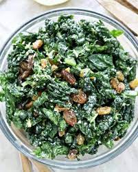 Easy Kale Salad With Lemon Dressing Recipe Lemon Dressing Recipes Kale Salad Leafy Greens Recipes
