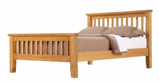 Roscoe super king size bed with storage drawers, aegean blue & dark stain oak legs. Acorn Solid Oak King Size Bed With High Foot End King Size Bed Frames Furn On