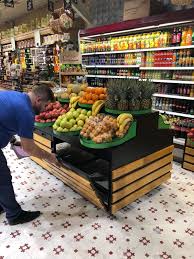 Obst Und Gemuse Regal 02 Dogal Ahsap Manav Reyonu Meyve Sebzeler Tasarim