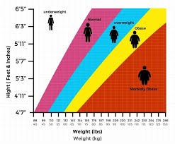 Height Weight Chart Calculator Men Obesity Overweight Chart