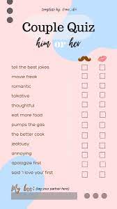 Read on for some hilarious trivia questions that will make your brain and your funny bone work overtime. Couple Quiz Couples Quiz Relationship Quizzes Instagram Story Questions