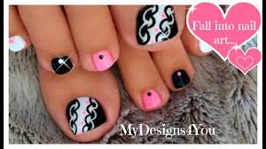 Beauty tastemakers like rihanna and kylie jenner are dropping pink products left and right—and serving up major inspiration in fact, a pink manicure is probably the most subtle and foolproof way to embrace the trend. Hot Pink And Black Toenail Art Design Dizajn Nogtej Pedikyur Youtube