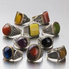 Wholesale Lot 10pcs 925 K Sterling Silver Mens Rings Natural Amber Gemstone Jewelry Online S Mens Gemstone Rings Sterling Silver Mens Rings Mens Silver Rings