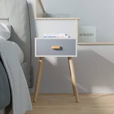 Check spelling or type a new query. Buy Jaxsunny Set Of 2 Mid Century Wood Nightstand Side End Table With Storage Drawer And Solid Wood Legs Bedside Table For Home Furniture White Silver Blue Pearl Online In Italy B08k2tprbc