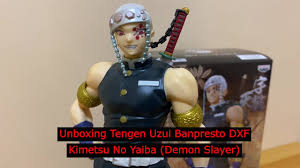 He has three wives who work as scouts but is forced to quit the position after losing a hand and an eye in a battle against the upper moons. Unboxing Tengen Uzui Banpresto Kimetsu No Yaiba Demon Slayer Youtube