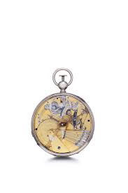 ISAAC-DANIEL PIGUET POCKET WATCH WITH QUARTER-REPEATER AND MUSIC; SILVER