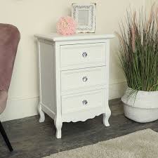 Keep your nightly essentials close at hand with our selection of bedside cabinets. White 3 Drawer Bedside Table Victoria Range Flora Furniture