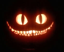 This pumpkin carving pattern is inspired by tim burton's alice in wonderland. Cheshire Cat Pumpkin By Serenemeow On Deviantart