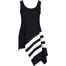 Black And White Striped Tank Top Dress Y 3 Bold Stripe Tank 145 Liked On Polyvore Featuring Tops Dresses Tank Tops Black Relaxed Fit To Striped Tank Fashion Clothes Women Asymmetrical Shirt