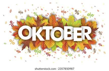 German Text Oktober Translate October Eps Stock Vector (Royalty Free) 722314942 | Shutterstock