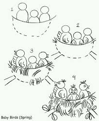 How To Draw Baby Bird Bird Drawings Animal Drawings Drawing For Kids