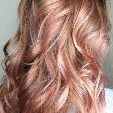 This color has a purple base to it, which neutralizes the unwanted yellow tones. Beautiful Rose Gold Balayage Blush Balayage Hair Rose Hair Color Rose Gold Gold Hair Colors