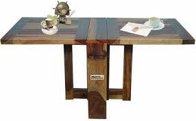 Sunnydaze decor all weather square plastic indoor outdoor foldable coffee table tla 842 the. Meera Handicraft Folding Space Saving Sheesham Wood Solid Wood 4 Seater Dining Table Price In India Buy Meera Handicraft Folding Space Saving Sheesham Wood Solid Wood 4 Seater Dining Table Online